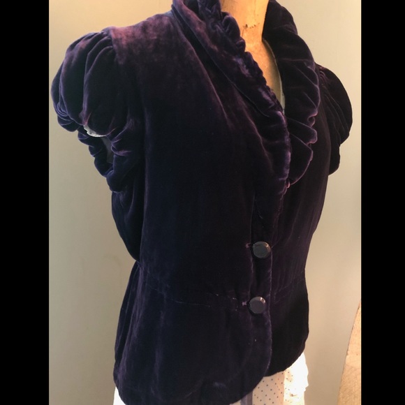 Armani Exchange NWT purple velvet top - Picture 10 of 14